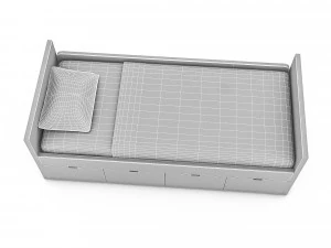 3d 3d wardrobe bed 07 3D Model