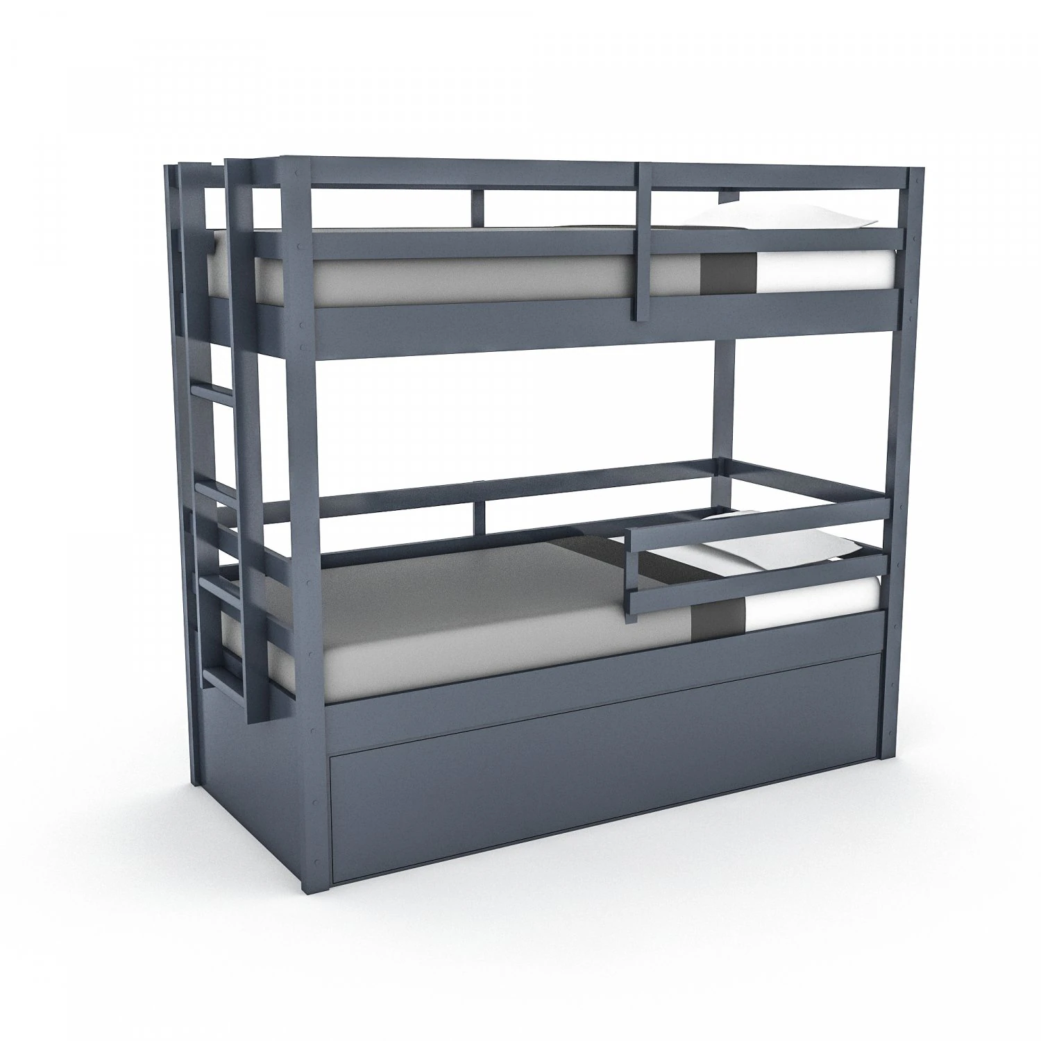 modern wooden bunk bed 02 3d 3D Model .c4d .max .obj .3ds .fbx .stl .blend 