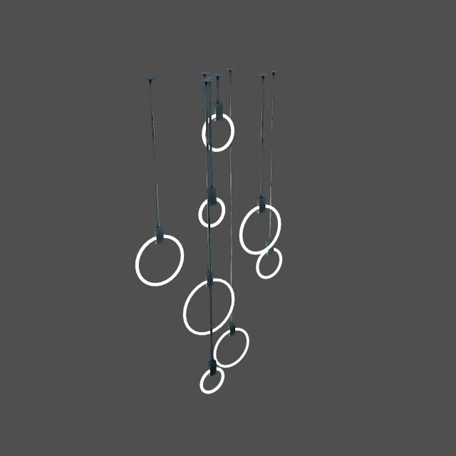 ceiling modern chandelier circle 3D 모델 .c4d .max .obj .3ds .fbx .stl .blend 