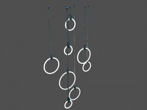 ceiling modern chandelier circle Modelo 3D