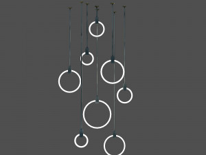 ceiling modern chandelier circle 3D 모델