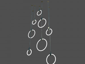 ceiling modern chandelier circle 3D 모델