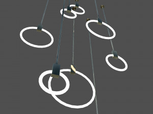 ceiling modern chandelier circle 3D 모델