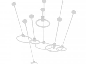 ceiling modern chandelier circle 3D 모델