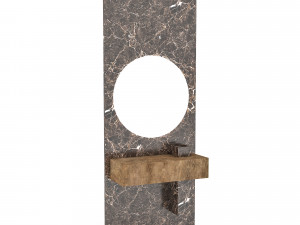 3d natural bathroom sink 02 3D Model