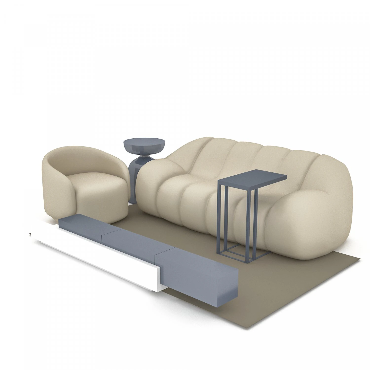 sitting group salon model 3D Model .c4d .max .obj .3ds .fbx .stl .blend 