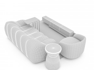 sitting group salon model 3D 모델