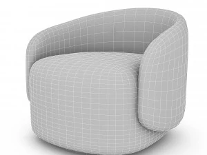 3d armchair salon model 3D Model
