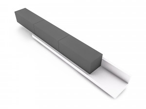 modern minimal tv stand Modello 3D