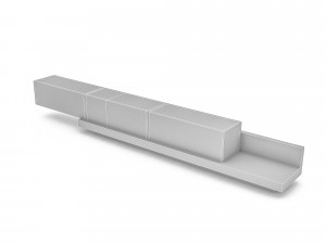 modern minimal tv stand Modello 3D