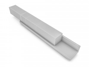 modern minimal tv stand Modello 3D