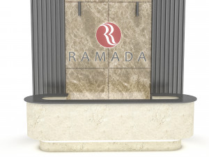 hotel lobby reception 3d 3D Модель