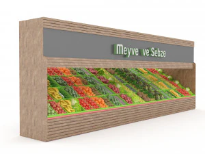 dział warzywniaku owoce i warzywa Model 3D