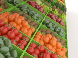greengrocer department fruit and vegetable 3D Model