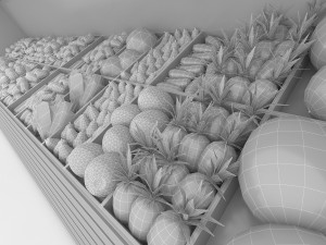greengrocer department fruit and vegetable 3D Model