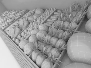 greengrocer department fruit and vegetable 3D Model