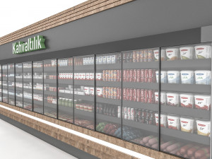 market breakfast section 02 Model 3D