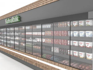 market breakfast section 02 3D Model