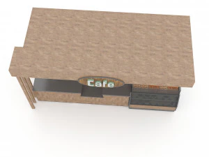 caf&eacute; Modelo 3D