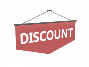 3d market discount sign model 3D Model
