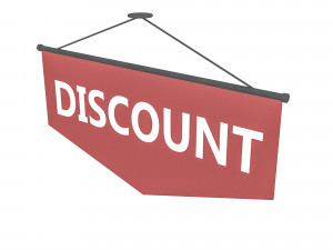 3d market discount sign model Modello 3D