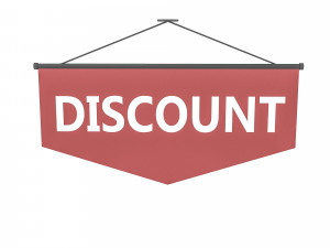 3d market discount sign model Modello 3D