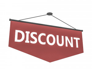 3d market discount sign model Modello 3D