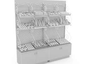 3d bread and cake sales 02 3D Model