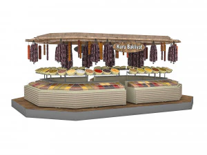 рынок сухих продуктов и бобовых 3D Модель