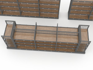 3d various market stands model Modelo 3D