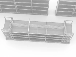 3d various market stands model 3D Model