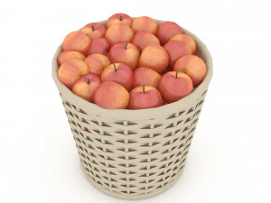 vendita del mercato delle mele nel cestino Modello 3D