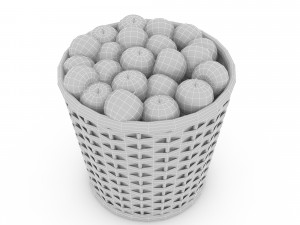 basket apple market sale Modelo 3D