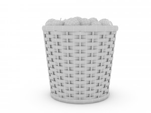 basket apple market sale Modelo 3D
