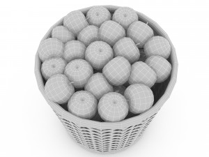basket apple market sale Modelo 3D