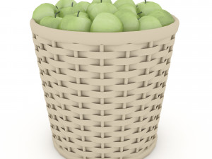 basket apple market sale 3D Model