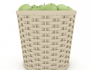 basket apple market sale 3D Model