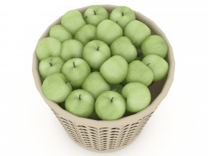 basket apple market sale 3D Model