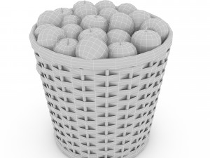 basket apple market sale 3D Model