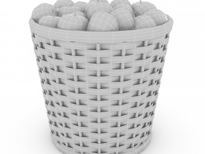 basket apple market sale 3D Model