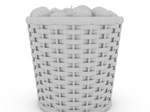 basket apple market sale 3D Model