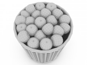 basket apple market sale 3D Model