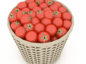 basket tomato market sale 3Dモデル