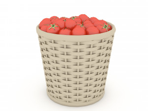 basket tomato market sale 3Dモデル