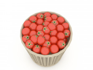 basket tomato market sale 3Dモデル