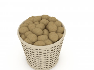 basket potato market sale model 3D मॉडल