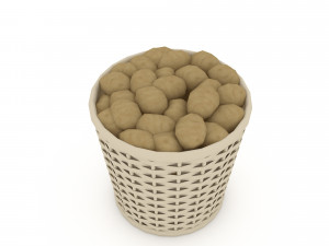 basket potato market sale model Modelo 3D