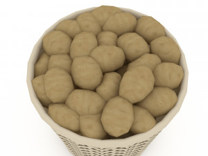 basket potato market sale model Modelo 3D