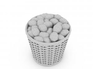 basket potato market sale model Modelo 3D