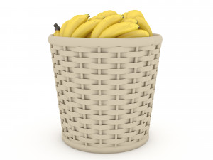 3d basket banana market sale 3D Model
